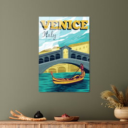 Wallity Cuadro Decorativo de Vidrio Templado Multicolor 30 x 45 cm